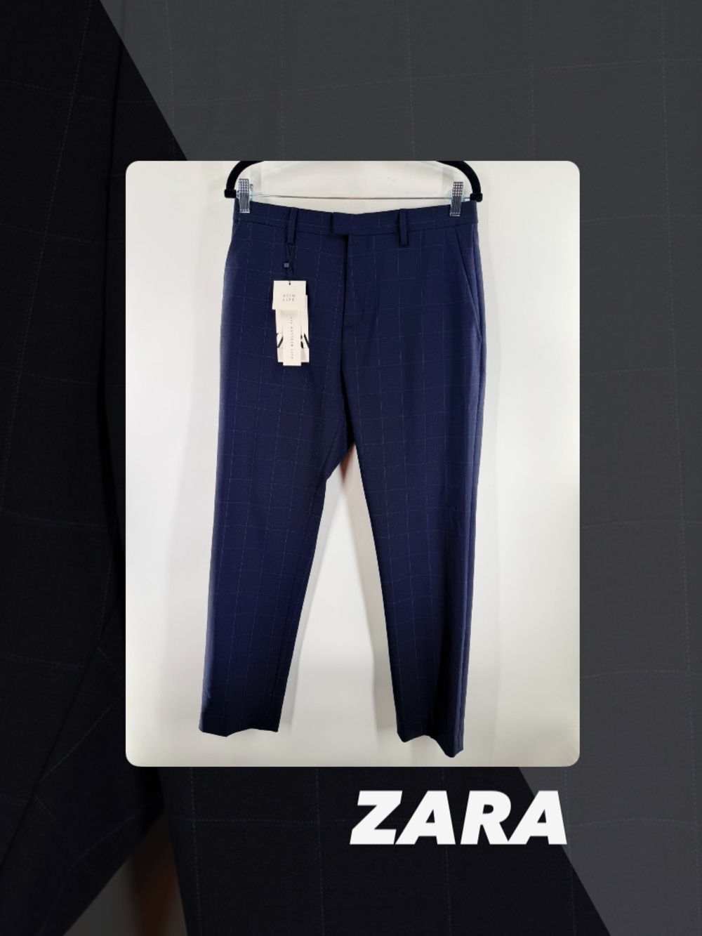 NWT Zara Window Pane Suit Pants